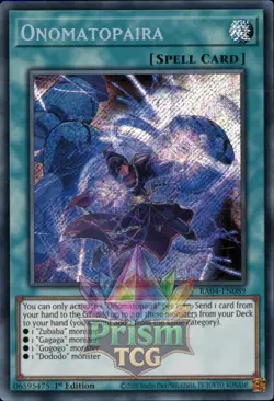 1st ed Onomatopaira secret rare RA04-EN089 Yugioh - Image 1