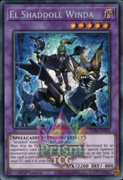 1st ed El Shaddoll Winda secret rare RA04-EN052 Yugioh - Image 1