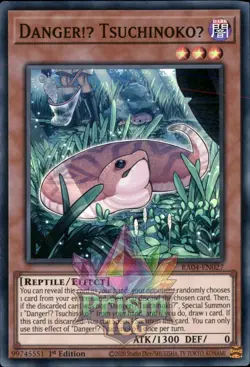 1st ed Danger!U TsuchinokoU super rare RA04-EN027 Yugioh - Image 1