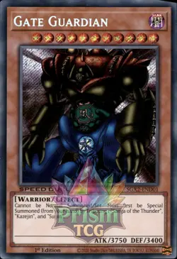 1st ed Gate Guardian secret rare SGX2-END01 Yugioh - Image 1