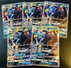 x5 Umbreon GX SM36 NM Near Mint Jumbo Ultra Rare Full Art Pokemon Card Lot Holo - Image 1