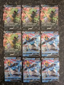 9 Card Lot Pokemon Empoleon & Tyranitar V SWSH108 SWSH109 Ultra Rare Promo - Image 1