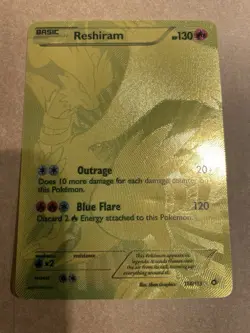Pokemon Gold Reshiram 114/113 Legendary Treasures Full Art Ultra Rare Card CGC - Image 1