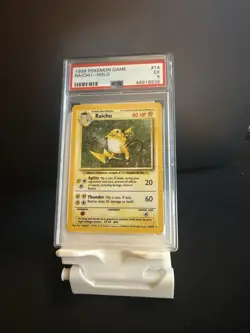 1999 Pokemon TCG Raichu Holo Rare Card Base Set, 14/102, PSA 5 - Image 1
