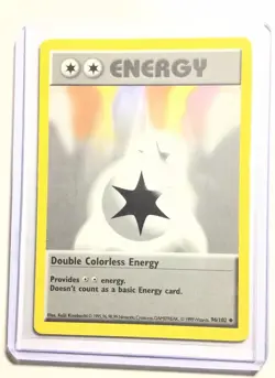 DOUBLE COLORLESS ENERGY - 96/102 - SHADOWLESS Base Set - Pokemon Card - EXC / NM - Image 1