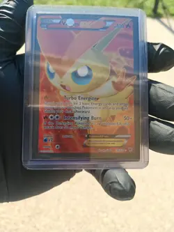 Pokemon Victini EX Card - Turbo Energizer, Intensifying Burn - Image 1