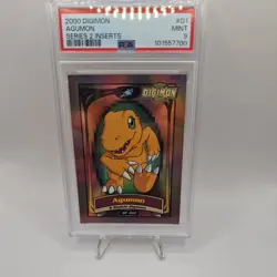 Agumon 2000 Bandai Digimon Animated Series 2 Foil Chase Card D1 Rookie SSP - Image 1