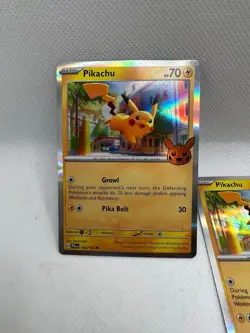 Pokemon Card PIKACHU 062/193 Trick or Trade 2023 with Halloween Stamp Holo (8) - Image 2