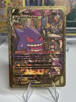 Gengar Foil Metal Pokemon Pokemon Fan Art Collectible Card Trading - Image 1