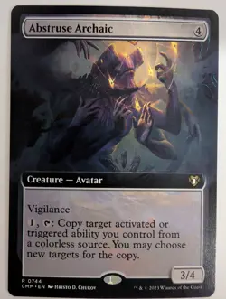MTG - Abstruse Archaic - R - CMM - Ext Art - 744 - Image 1