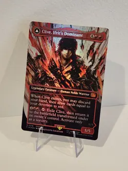 BORDERLESS FOIL 0318 Clive, Ifrit's Dominant, Final Fantasy FIN MTG NM/M Alt Art - Image 1