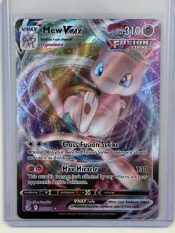 Mew Vmax 114/264 Fusion Strike NM Full Art Ultra Rare Pokemon Card New - Image 1
