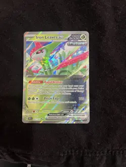 Pokemon TCG Iron Leaves EX 025/162 Double Rare Foil Card NM - Image 1