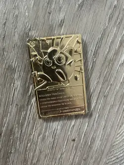 Vintage 1999 Burger King Pokemon 23k Gold Plated JIGGLYPUFF Trading Card - Image 2