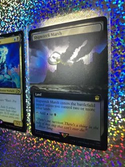MTG Foil: DFT 0228 Winter, Cursed Rider; WHO 0515 Shipwreck Marsh (Extended Art) - Image 4