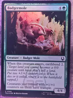 Badgermole 166 Common Avatar: The Last Airbender Magic: The Gathering Foil NM - Image 1