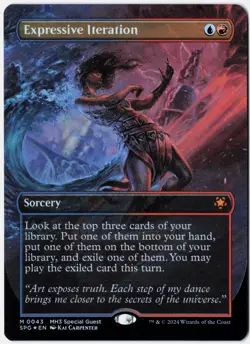 MTG *Expressive Iteration (Borderless) Foil X1* (NM) 43 Special Guests Magic - Image 1