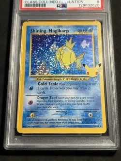 2021 Pokemon Celebrations Shining Magikarp 66/64 Classic Collection Holo PSA 8 - Image 3