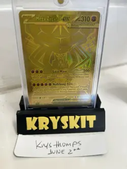 Pokemon TCG Mega Zygarde EX 124/088 Gold Mega Hyper Rare Perfect Order - Image 1