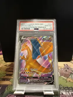 Pokemon 2020 Charizard v SWSH Champion's Path BSP #050 PSA 10 Gem Mint - Image 1
