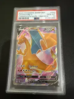 Pokemon 2020 Charizard v SWSH Champion's Path BSP #050 PSA 10 Gem Mint - Image 2