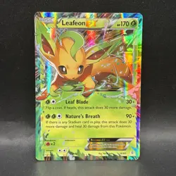 Pokemon TCG Leafeon-EX Holo Rare Card Generations 10/83 - Image 1
