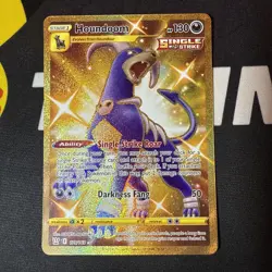 Pokemon TCG 2021 Sword & Shield Battle Styles #179 Houndoom Gold SR - Image 2