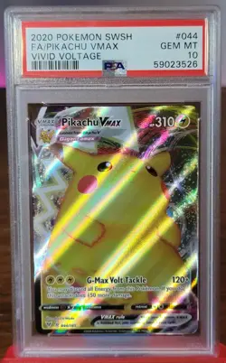 Pokemon Vivid Voltage Pikachu Vmax Full Art #44/185 PSA 10 GEM MINT - Image 1