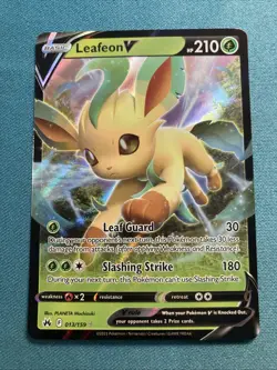 Pokemon TCG Leafeon v Crown Zenith Holo Ultra Rare Card 013/159 - Image 1