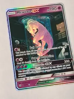 Mewtwo GX 78/73 Secret Pokemon Sun & Moon Shining Legends #78 MewTube NMMT - Image 2