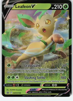 Leafeon V - SWSH194 Promo Holo SWSH: Sword & Shield Promo Cards NM Pokemon - Image 1