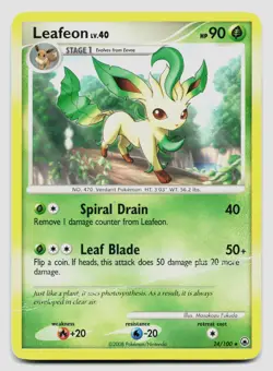 Pokemon Leafeon (24) Rare Majestic Dawn 24/100 HP - Image 1