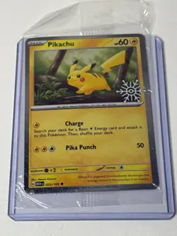 Pokemon TCG Pikachu 025/165 Scarlet & Violet 151 Stamped Holo Eng - Image 1