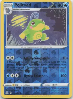 Politoed 032/196 Rare Lost Origin Pokemon Reverse Holo Near Mint - Image 1