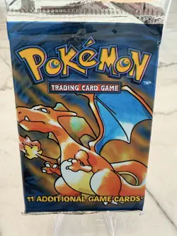 HEAVY - 1999 Pokemon Base Set Unlimited Booster Pack Charizard Art WOTC SEALED - Image 1