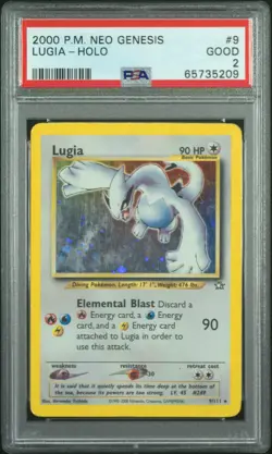 Pokemon Lugia Holo Neo Genesis 9/111 PSA 2 - Image 1