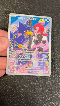 Team Rocket's Murkrow 200/182 - Destined Rivals - IR - Pokemon TCG NM MINT !!! - Image 2