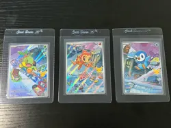 Pokemon First Partner Illustration Collection Series 1 Sinnoh Gen 4 Starters Set - Image 2
