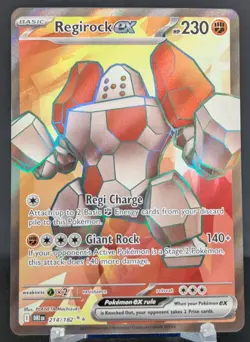Pokemon Regirock ex #214/182 English DRI Destined Rivals Ultra Rare - Image 1