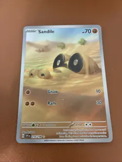 2023 Pokemon TCG Scarlet and Violet Base Sandile Ir 216/198 Read Description - Image 1