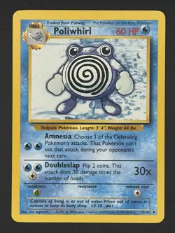 Poliwhirl 38/102 Uncommon Base Set Unlimited Pokemon - Image 1
