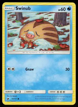 Swinub 19/111 Common Crimson Invasion Pokemon Near Mint - Image 1