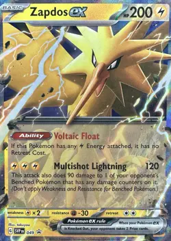 ZAPDOS ex 049 Scarlet & Violet Black Star Promo Holo Pokemon TCG Near Mint - Image 1