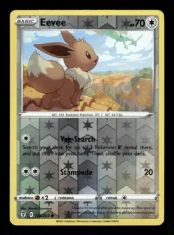 EEVEE 125/203 COMMON EVOLVING SKIES POKEMON REVERSE HOLO LP - Image 1