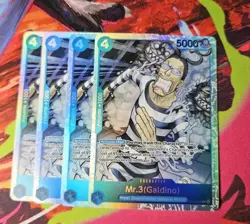 4 X Mr.3 (Galdino) SR OP16-056 The Time Of Battle One Piece Playset TCG NM - Image 1