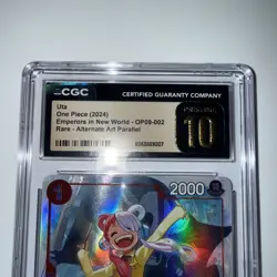One Piece CCG Uta Emperors Rare Alternate Art Parallel OP09-002 CGC 10 Pristine - Image 2