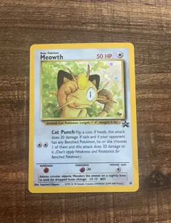 Pokemon TCG Meowth Wizards Black Star Promos 10 Holo Promo MINT - Image 1