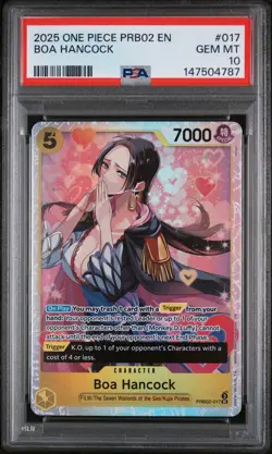 2025 ONE PIECE THE BEST VOL. 2 #PRB02-017 BOA HANCOCK SUPER RARE PSA 10 - Image 1
