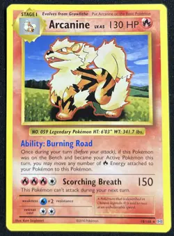 POKEMON~ARCANINE~18/108~XY EVOLUTIONS~ENGLISH~LP - Image 1