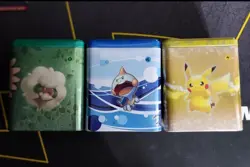 Pokemon TCG Stacking Tins - Blue, Yellow, Green EMPTY Lot (Set of 3) - Image 1